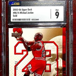Rare Michael Jordan gold #d /23 CSG 9
